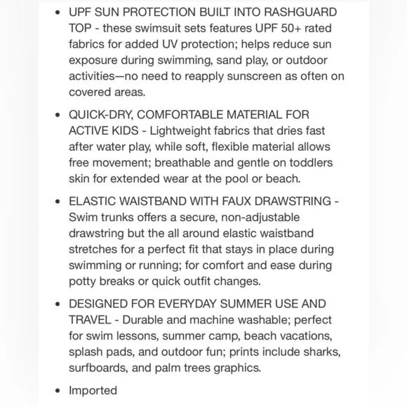 NWT OSHKOSH B'GOSH infant boys' 2-Piece Rashguard and Swim Trunks Set sz 12m - Picture 6 of 6